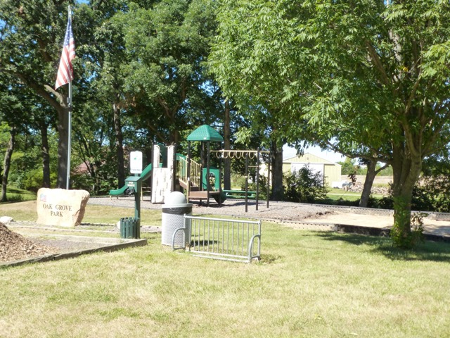 A playground in Oak Grove Park, located in Germantown Hills, IL